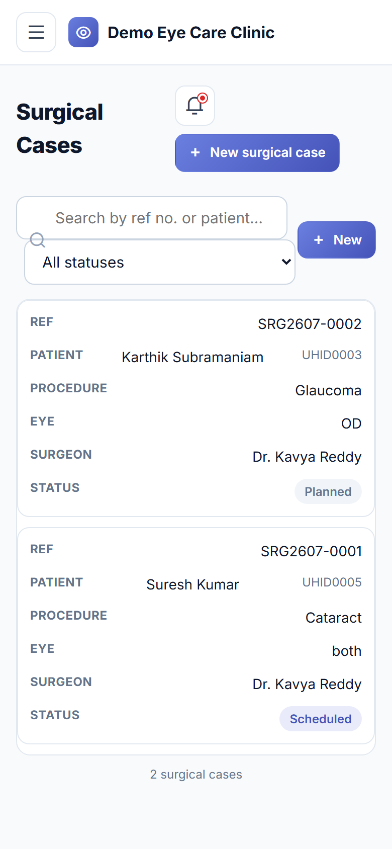 Eye Care Clinic Management Software screenshot