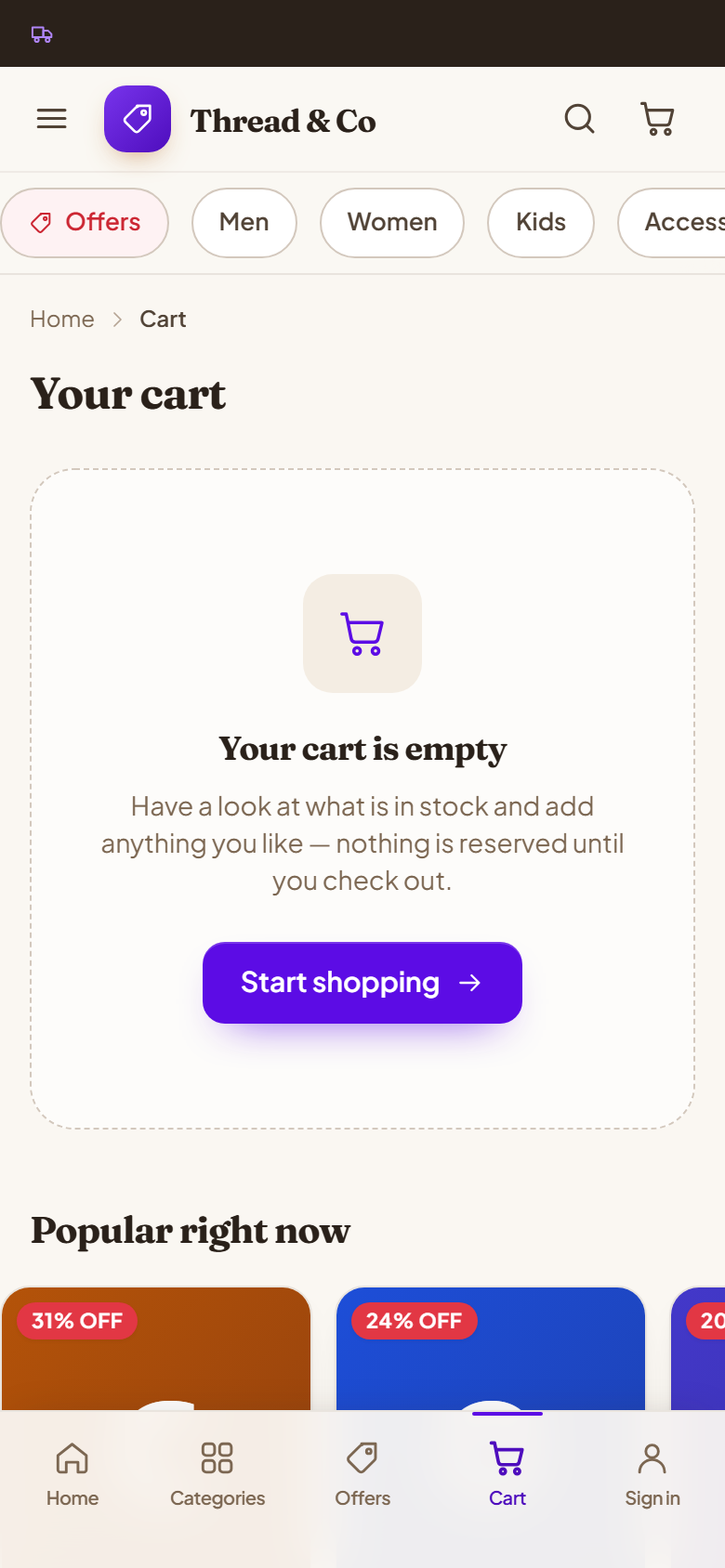 Fashion and Clothing Online Store Software screenshot