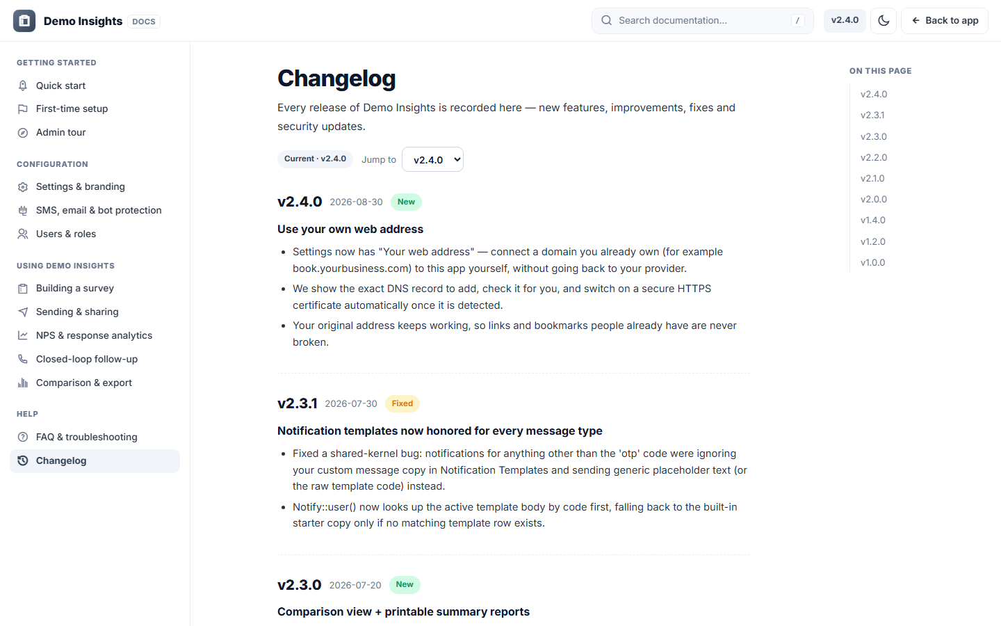 Customer Feedback & Survey Platform screenshot