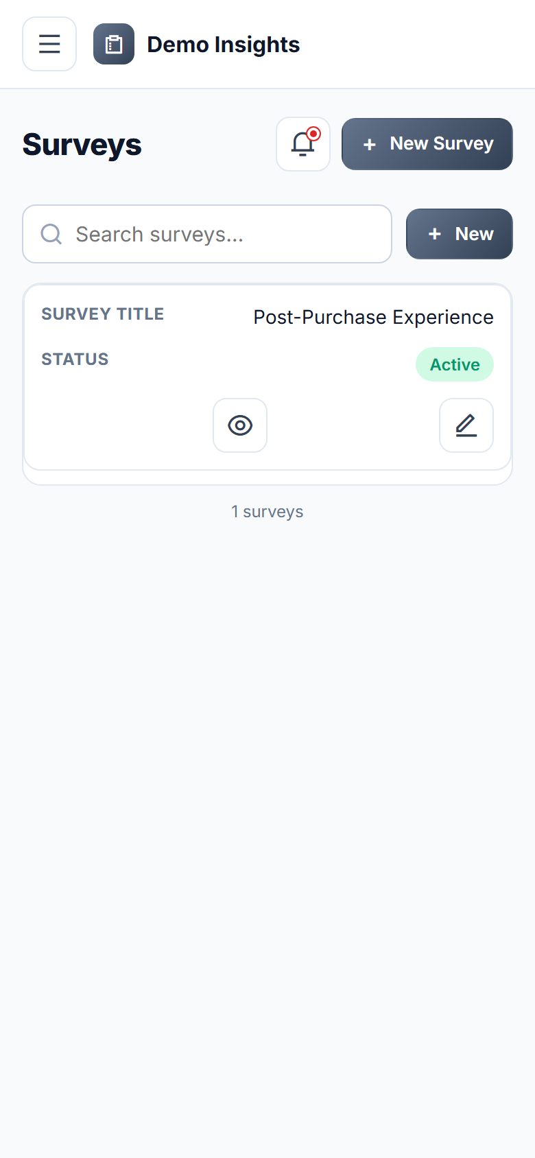 Customer Feedback & Survey Platform screenshot