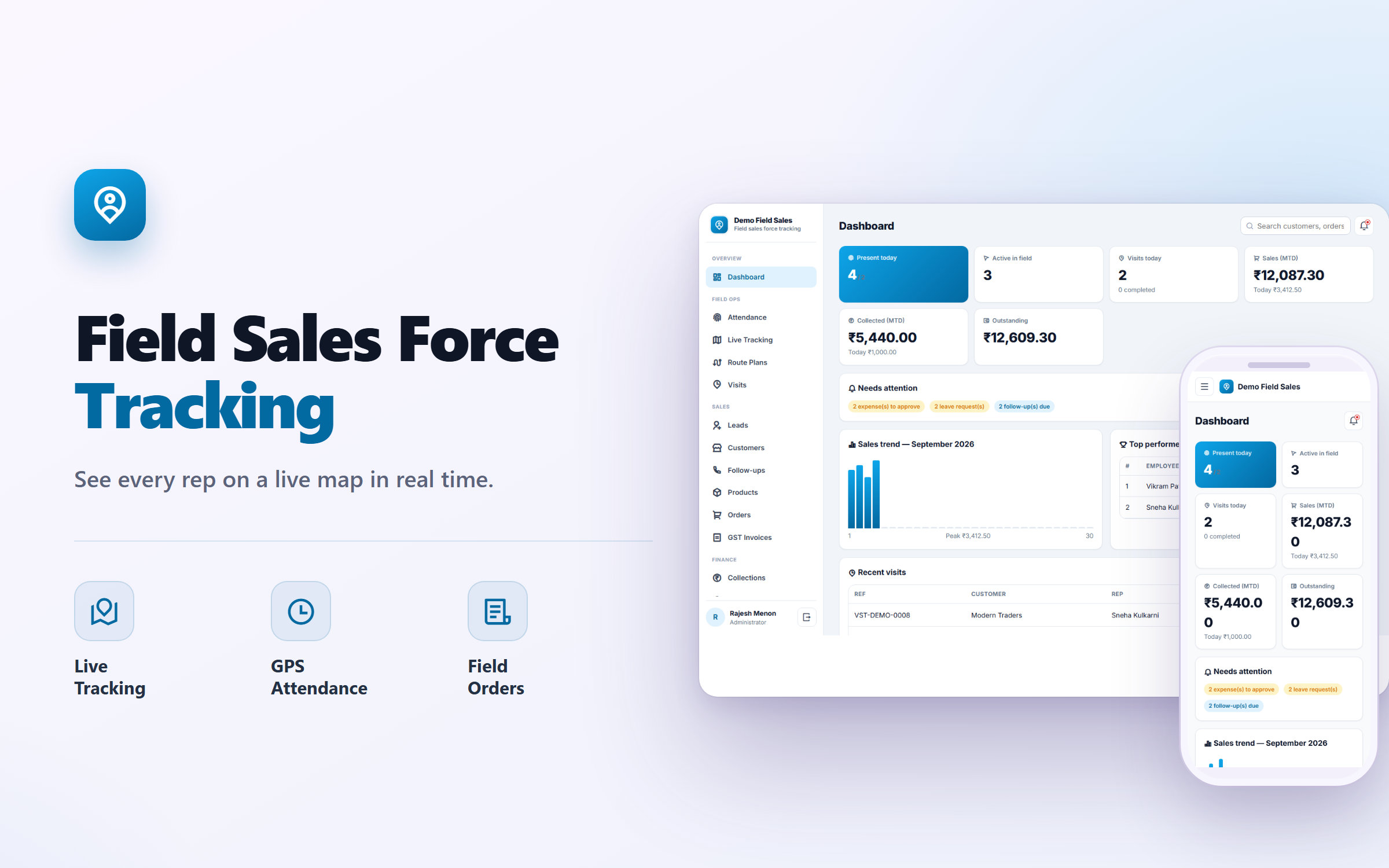 Field Sales Force Tracking and SFA Software
