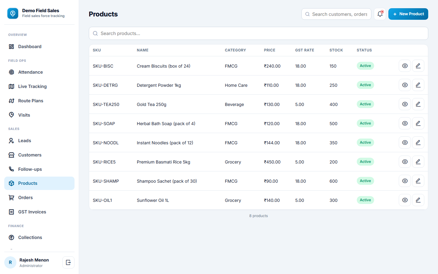 Field Sales Force Tracking and SFA Software screenshot