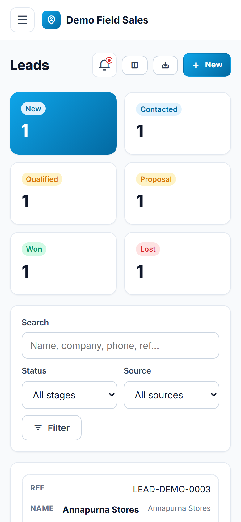 Field Sales Force Tracking and SFA Software screenshot