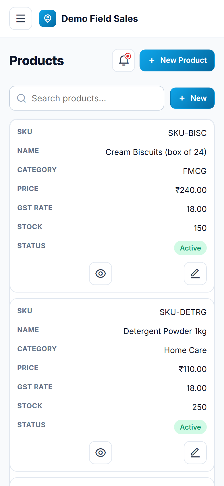 Field Sales Force Tracking and SFA Software screenshot