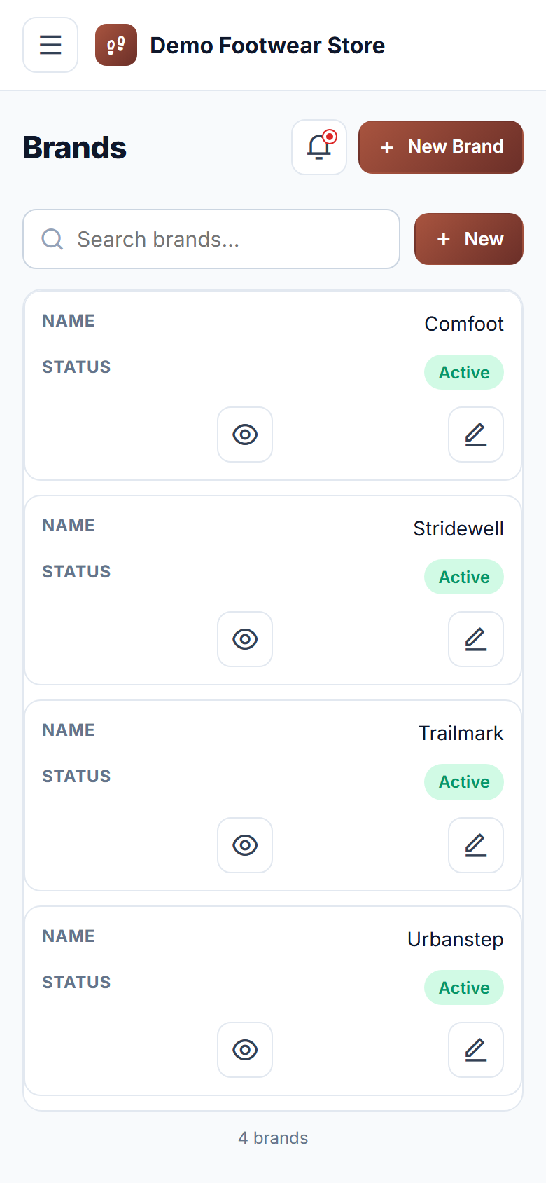 Footwear Store Size-wise Stock & Billing Software screenshot