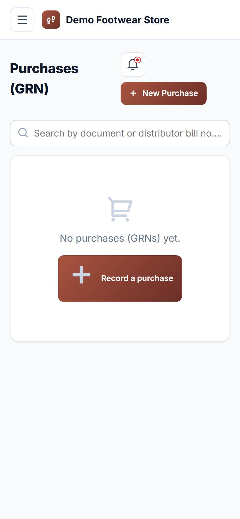 Footwear Store Size-wise Stock & Billing Software screenshot