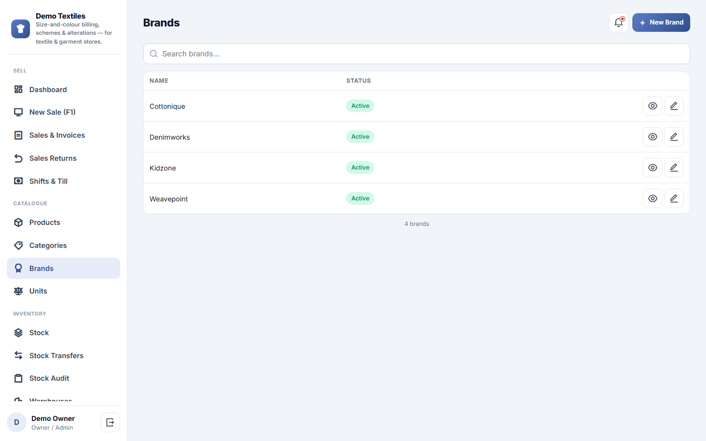 Textile & Garment Store Billing, Schemes & Alterations Management Software screenshot