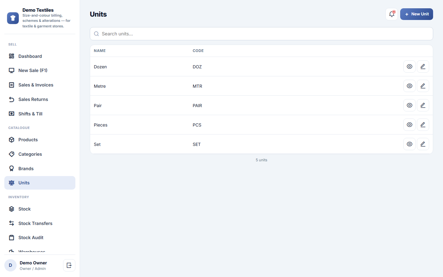 Textile & Garment Store Billing, Schemes & Alterations Management Software screenshot