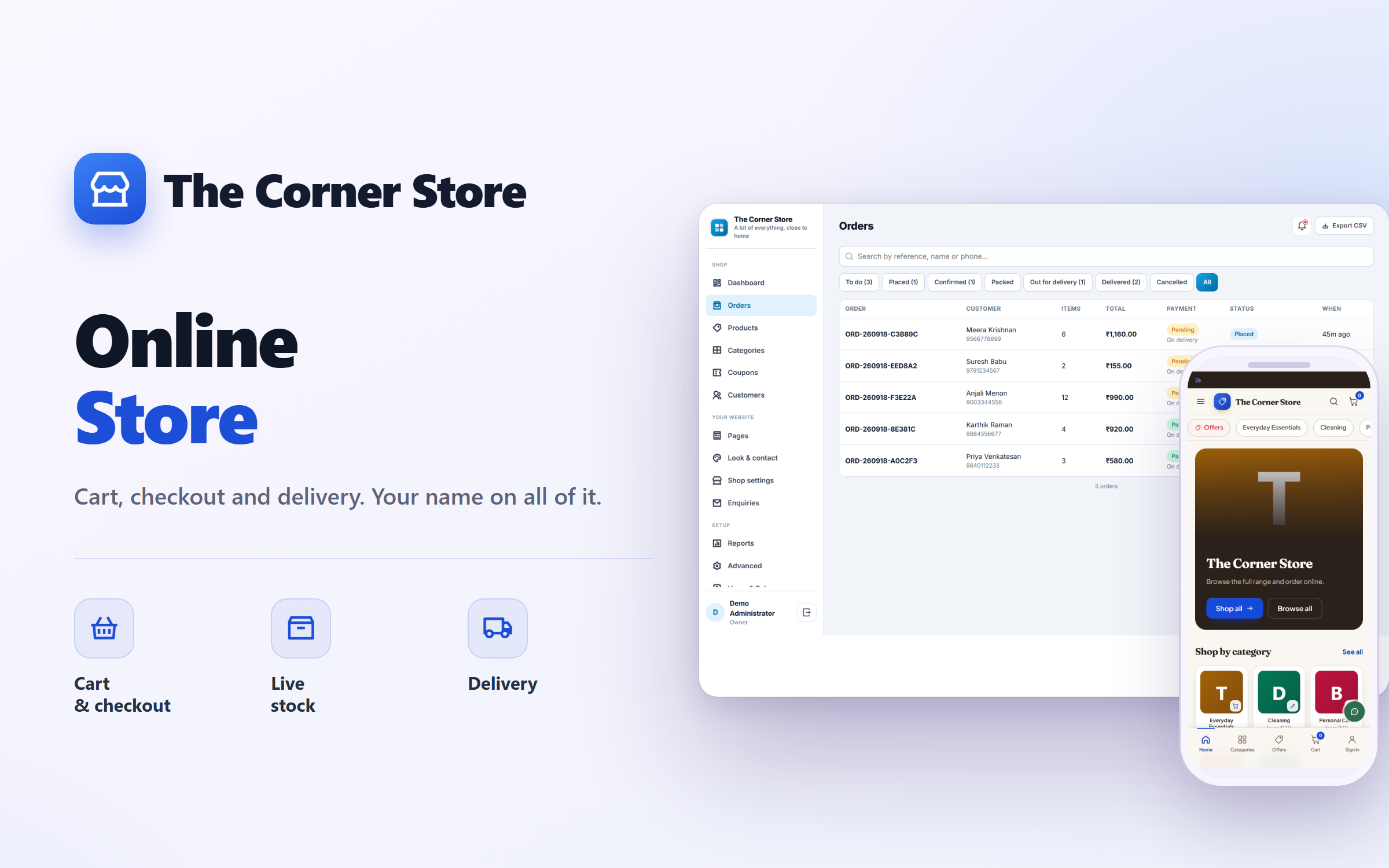 Online Store and Ecommerce Software