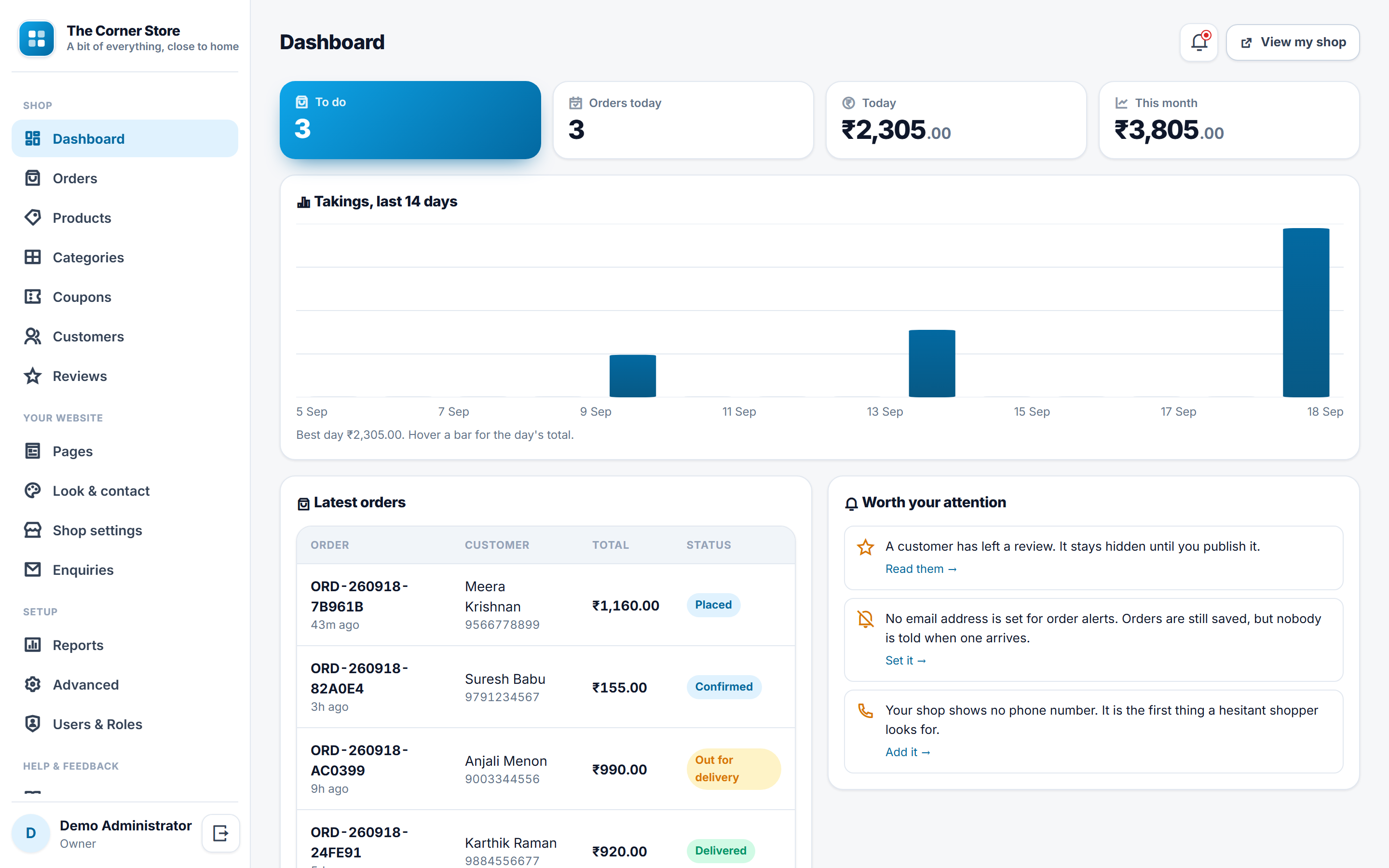 Online Store and Ecommerce Software screenshot