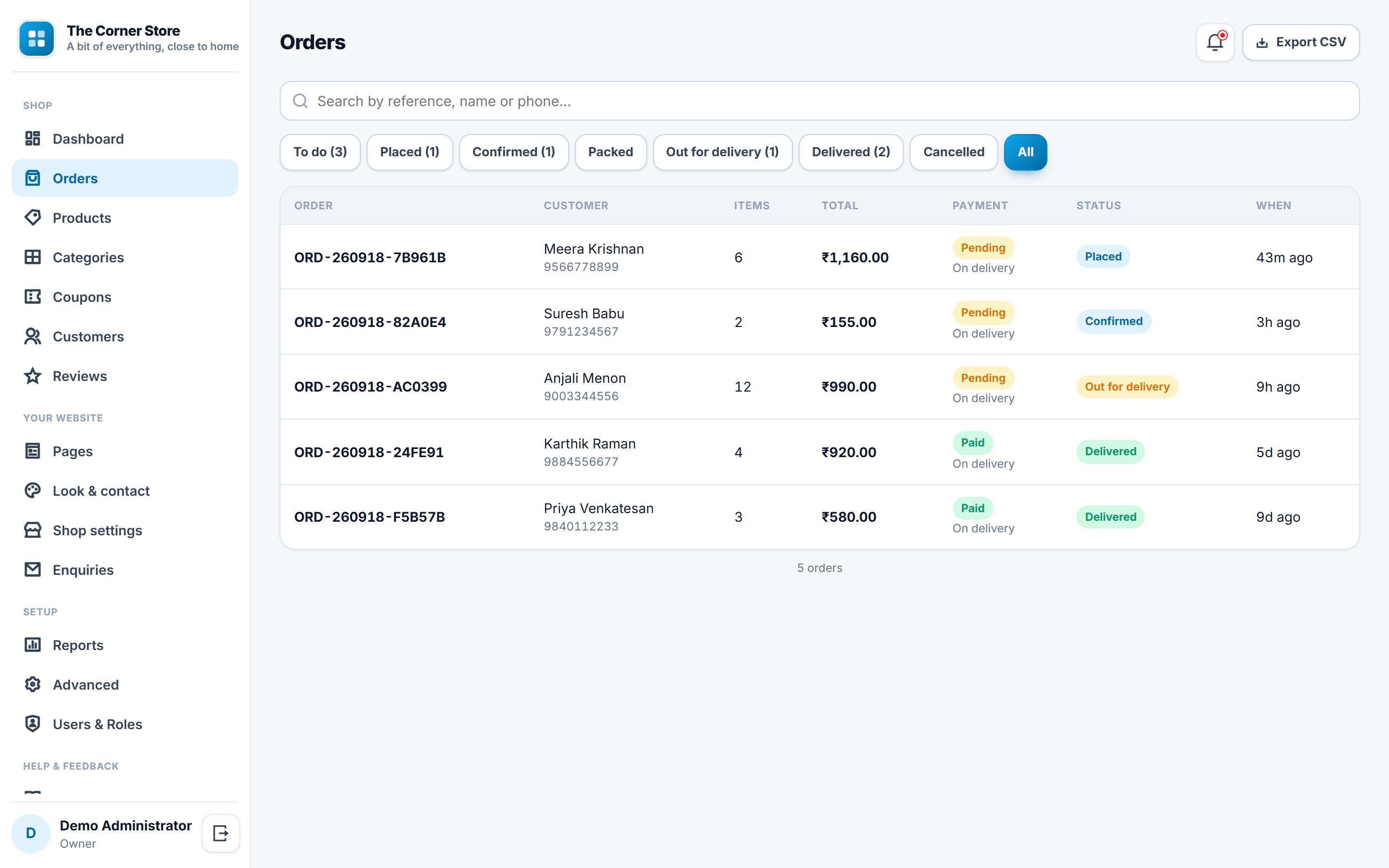 Online Store and Ecommerce Software screenshot