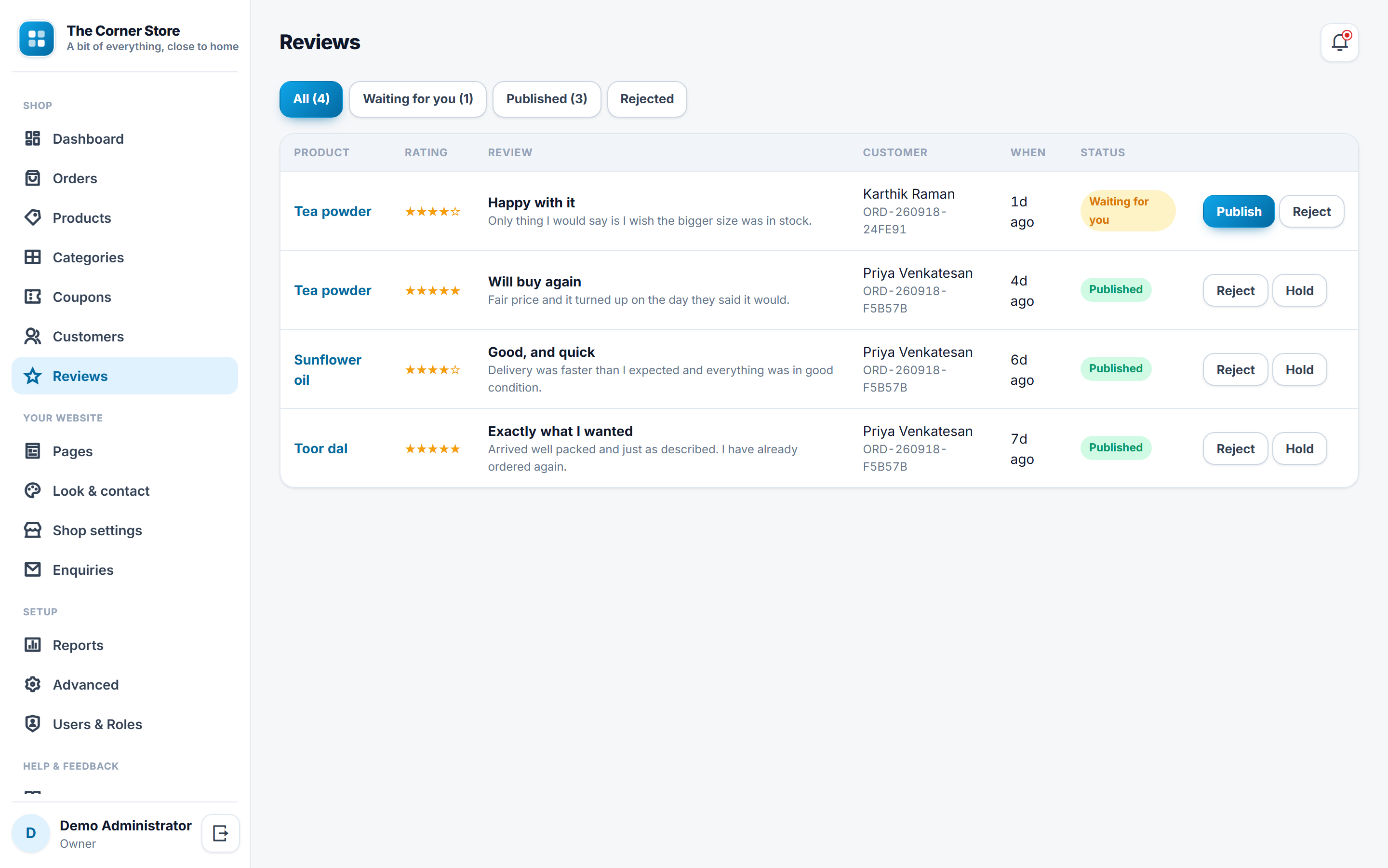Online Store and Ecommerce Software screenshot