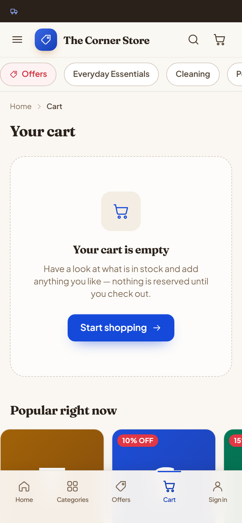 Online Store and Ecommerce Software screenshot