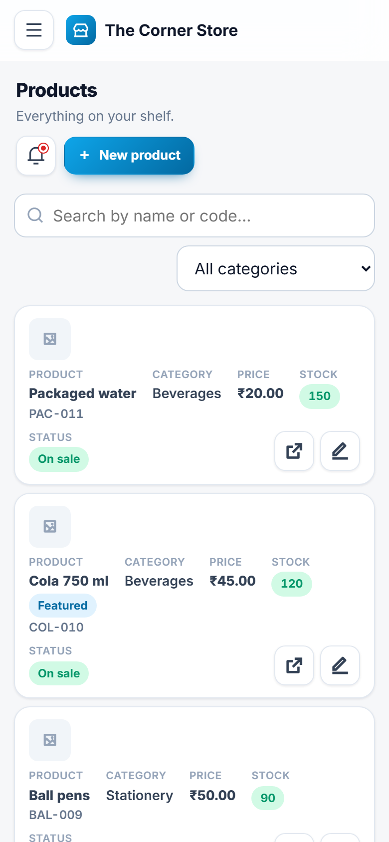 Online Store and Ecommerce Software screenshot