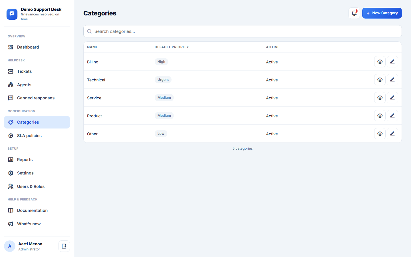 Complaint & Grievance Ticketing System screenshot
