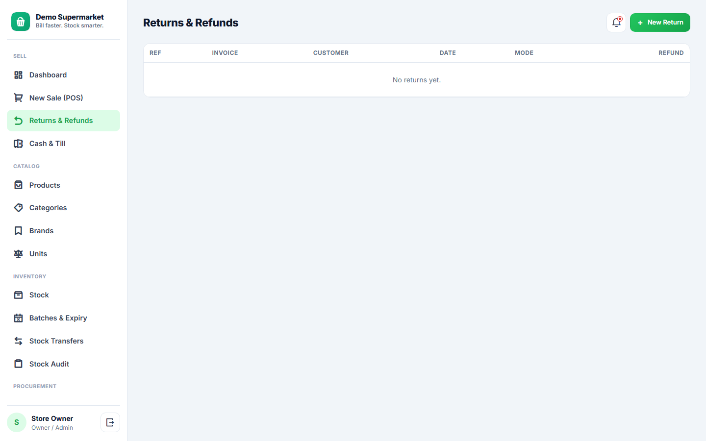 Supermarket & Grocery Billing POS Software screenshot