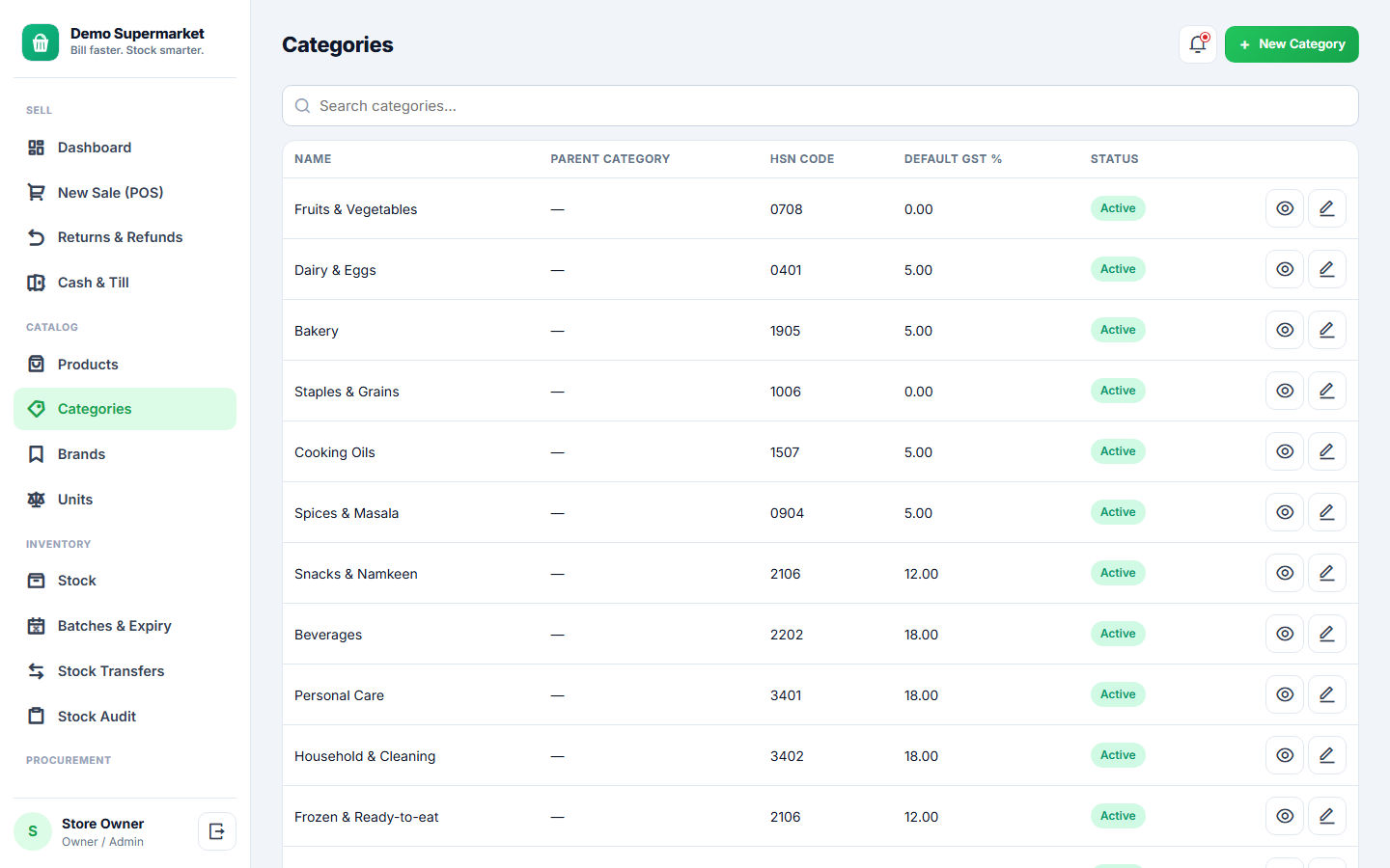 Supermarket & Grocery Billing POS Software screenshot