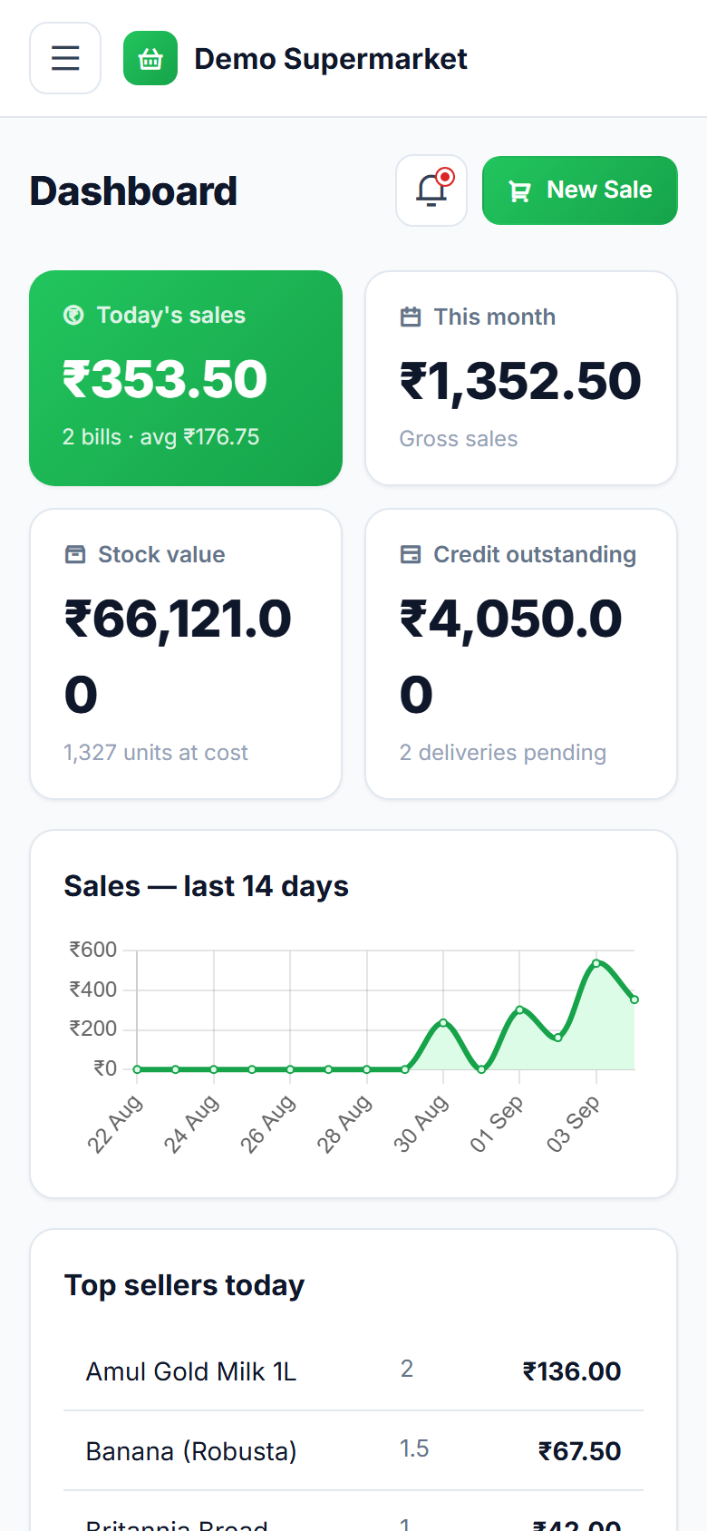 Supermarket & Grocery Billing POS Software screenshot