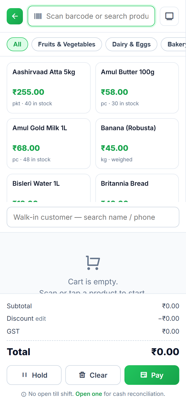 Supermarket & Grocery Billing POS Software screenshot