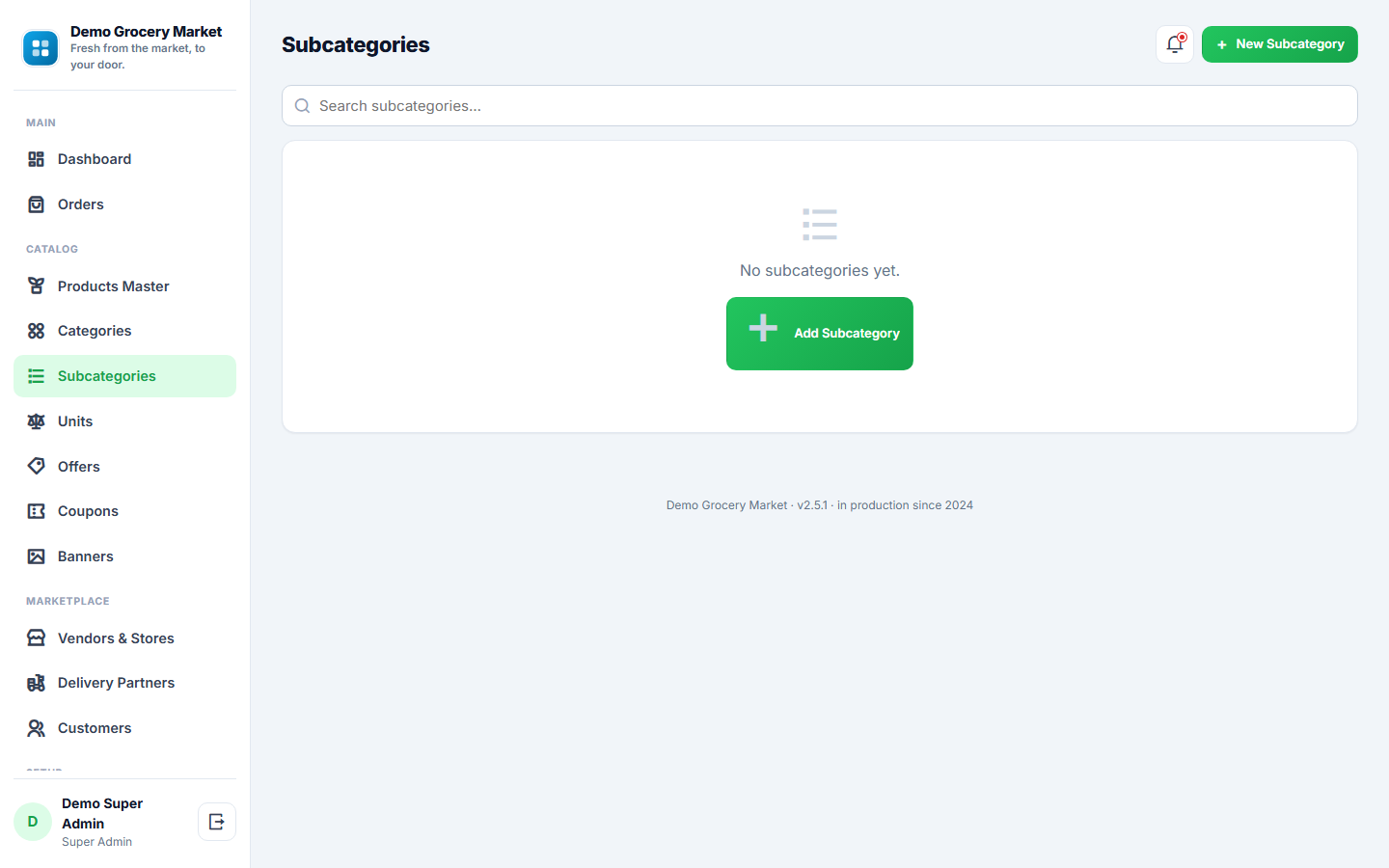 Multi-vendor Grocery & Vegetable Delivery Marketplace Software screenshot
