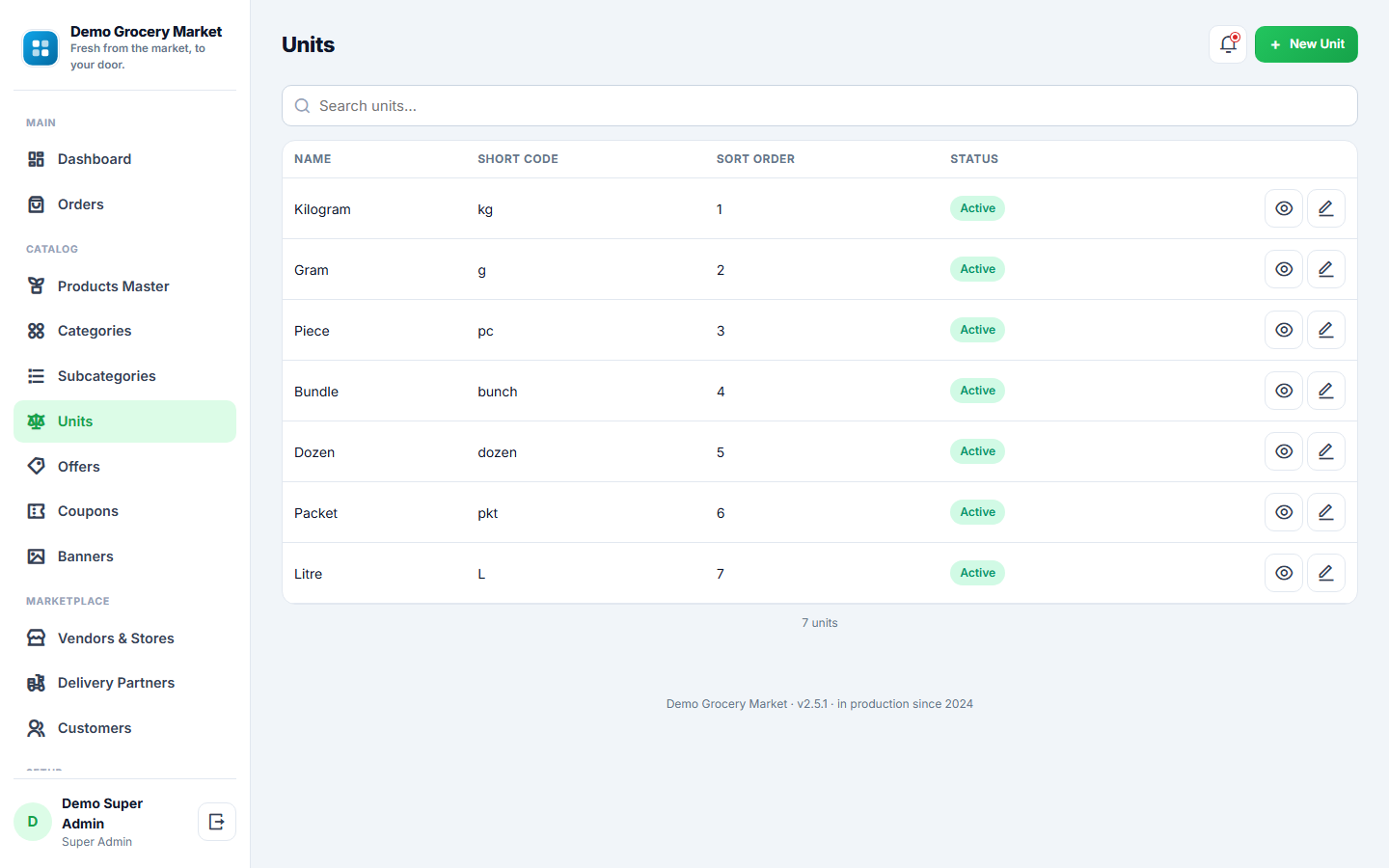 Multi-vendor Grocery & Vegetable Delivery Marketplace Software screenshot