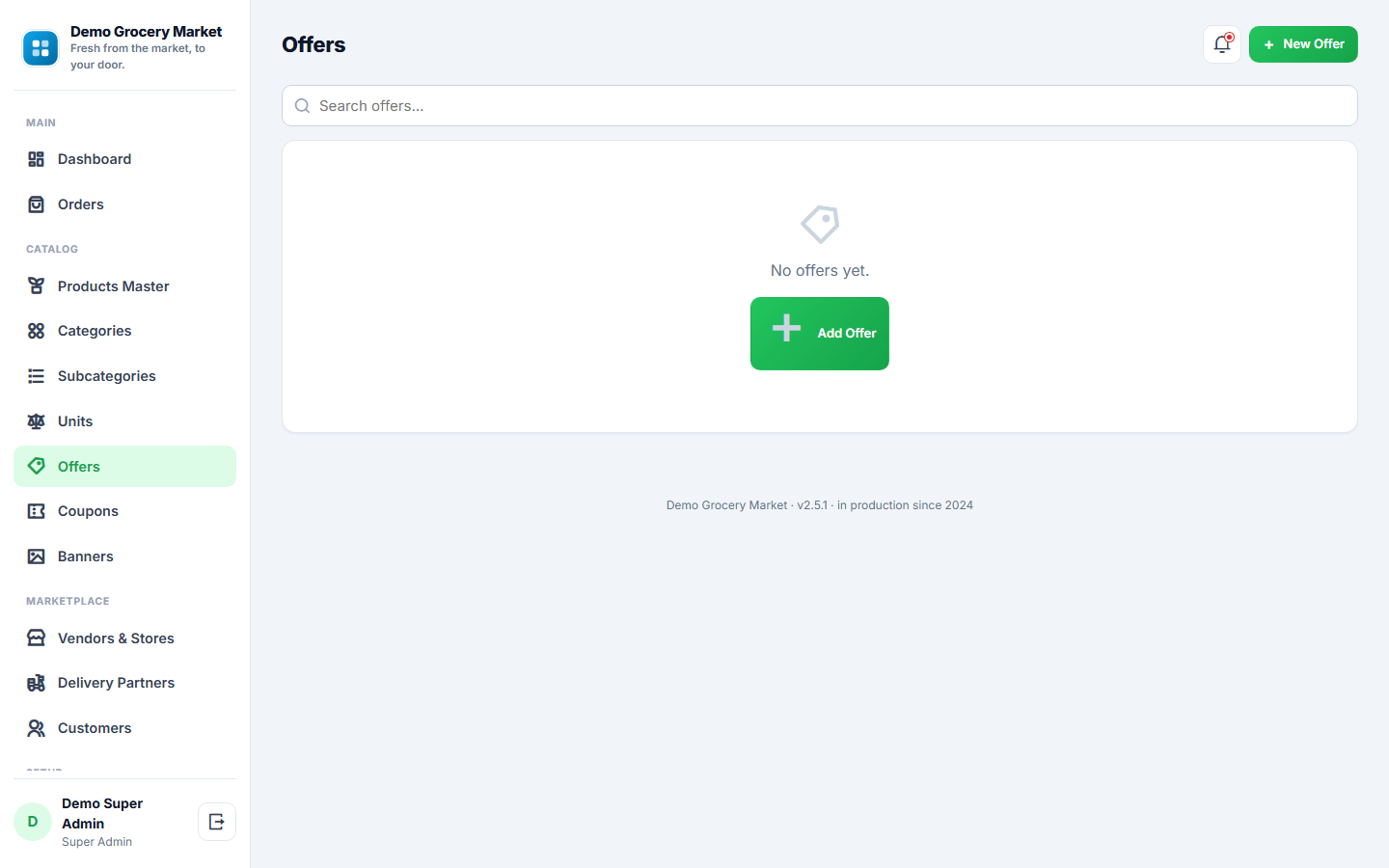 Multi-vendor Grocery & Vegetable Delivery Marketplace Software screenshot