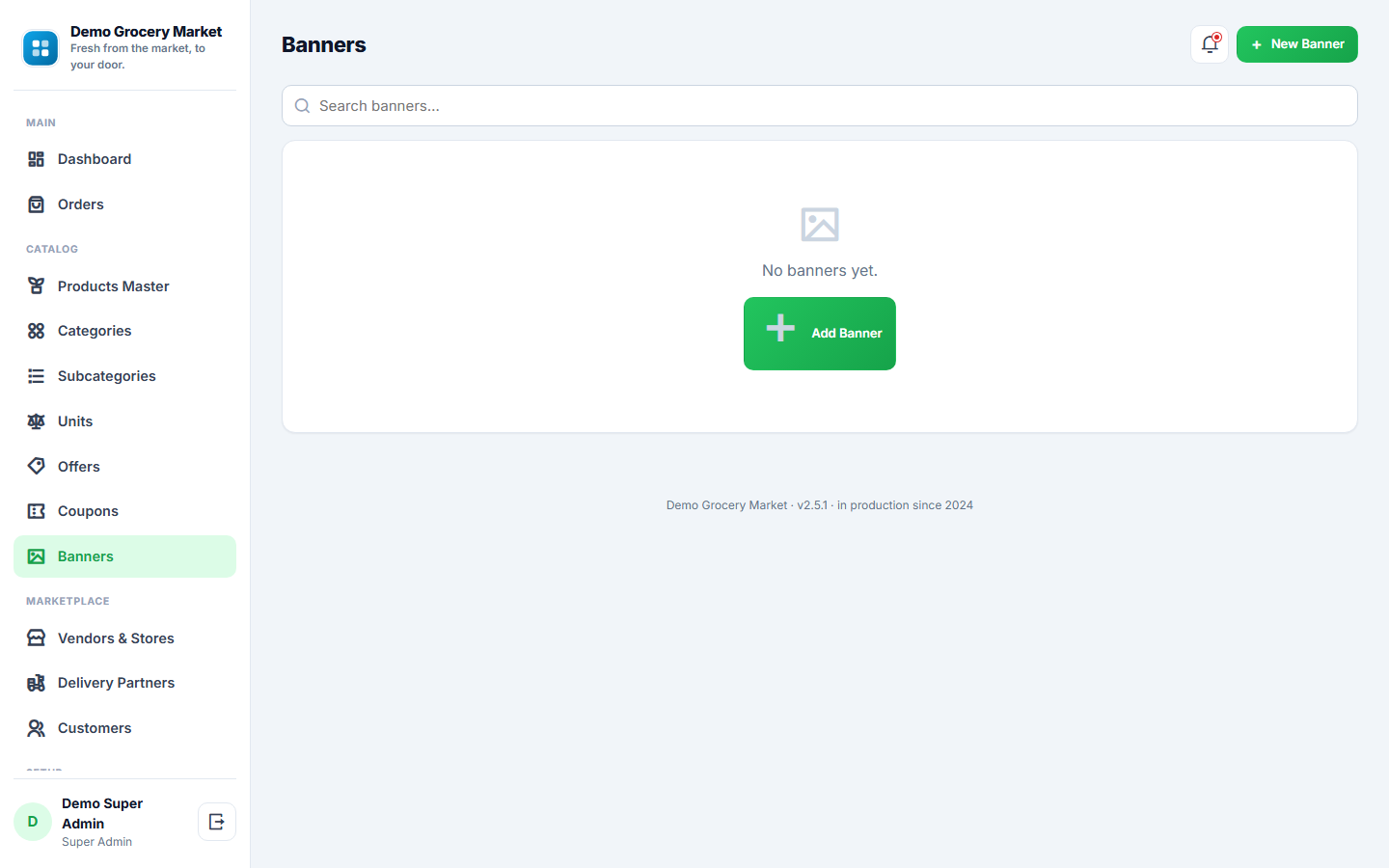 Multi-vendor Grocery & Vegetable Delivery Marketplace Software screenshot