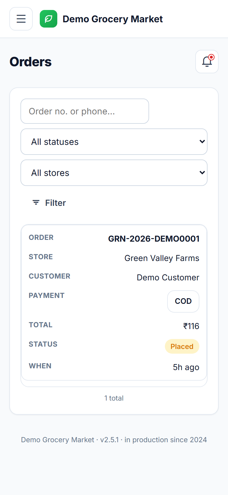 Multi-vendor Grocery & Vegetable Delivery Marketplace Software screenshot