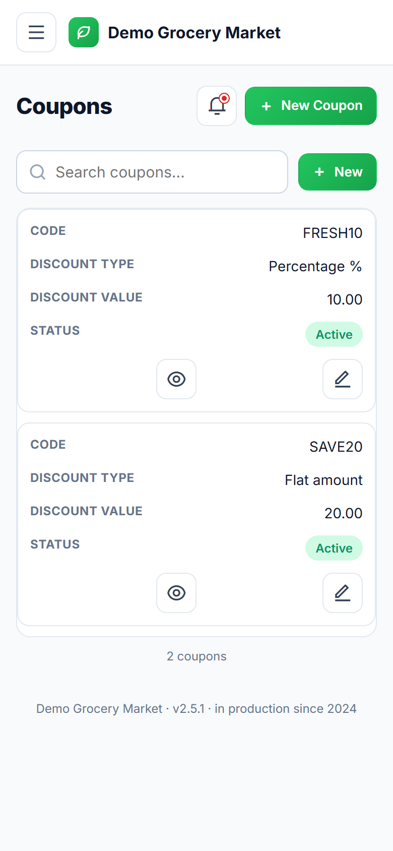 Multi-vendor Grocery & Vegetable Delivery Marketplace Software screenshot