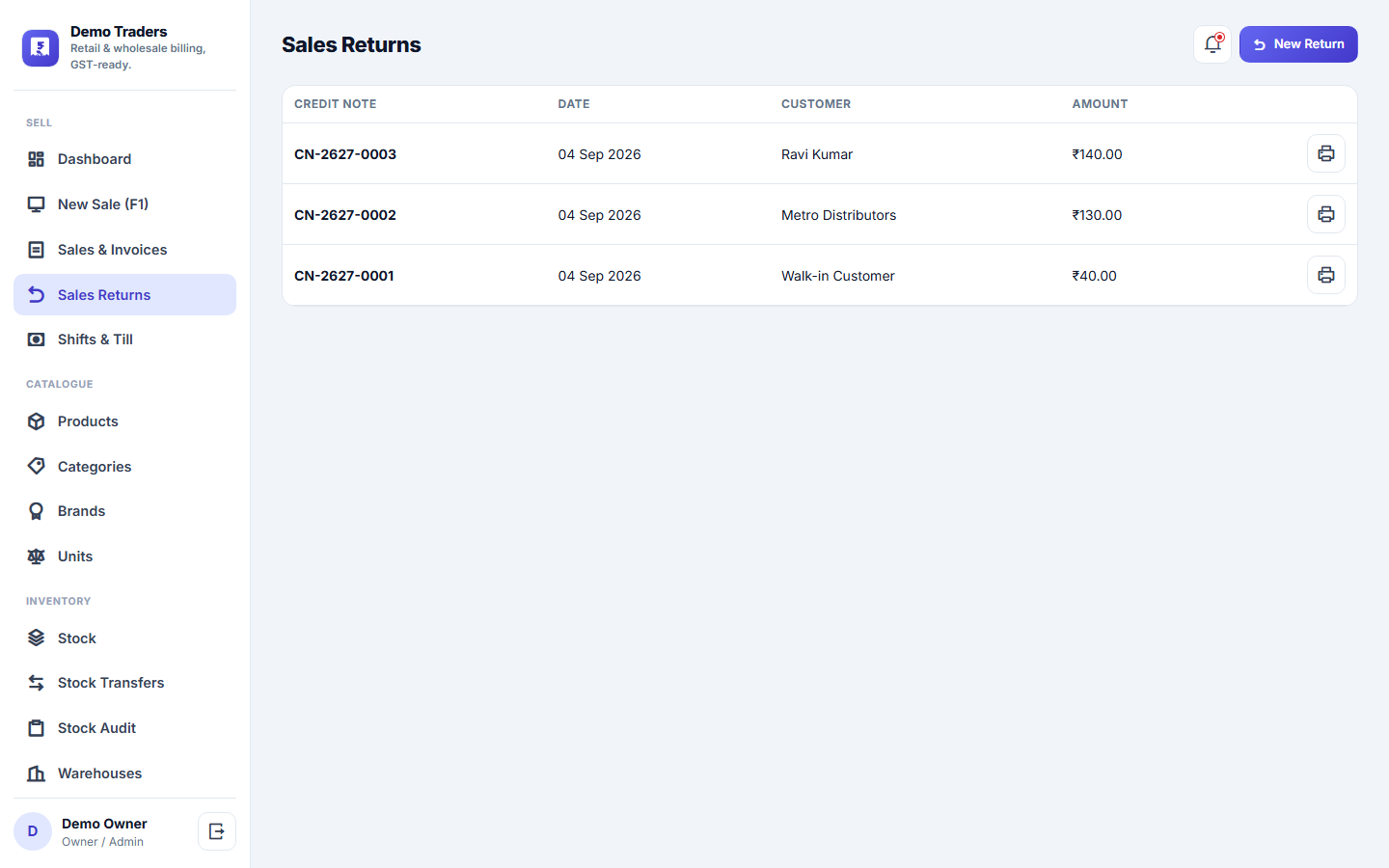 GST Billing & Inventory POS Software screenshot