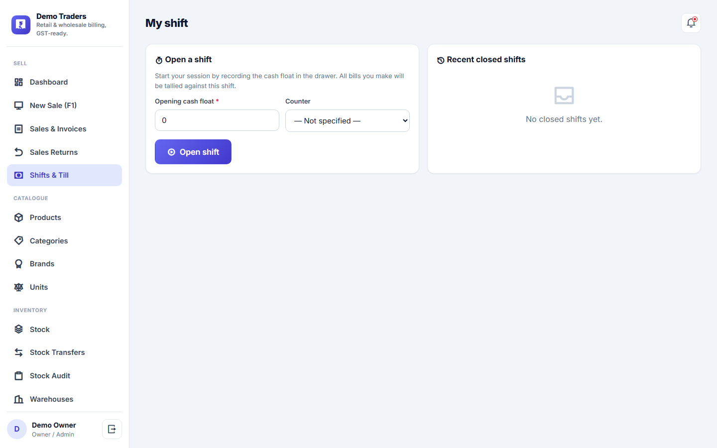 GST Billing & Inventory POS Software screenshot