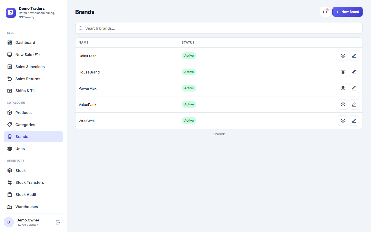 GST Billing & Inventory POS Software screenshot