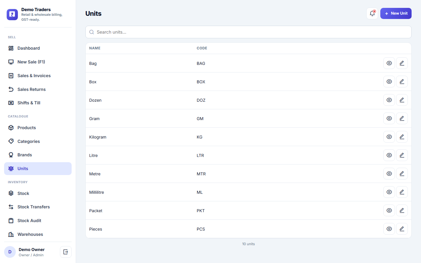 GST Billing & Inventory POS Software screenshot