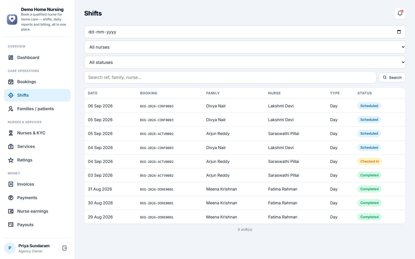 Home Nursing Service Booking screenshot
