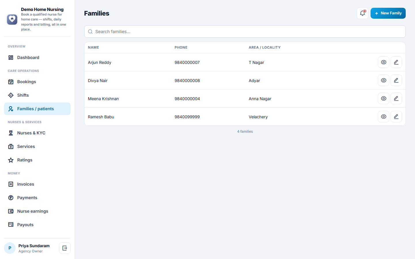 Home Nursing Service Booking screenshot