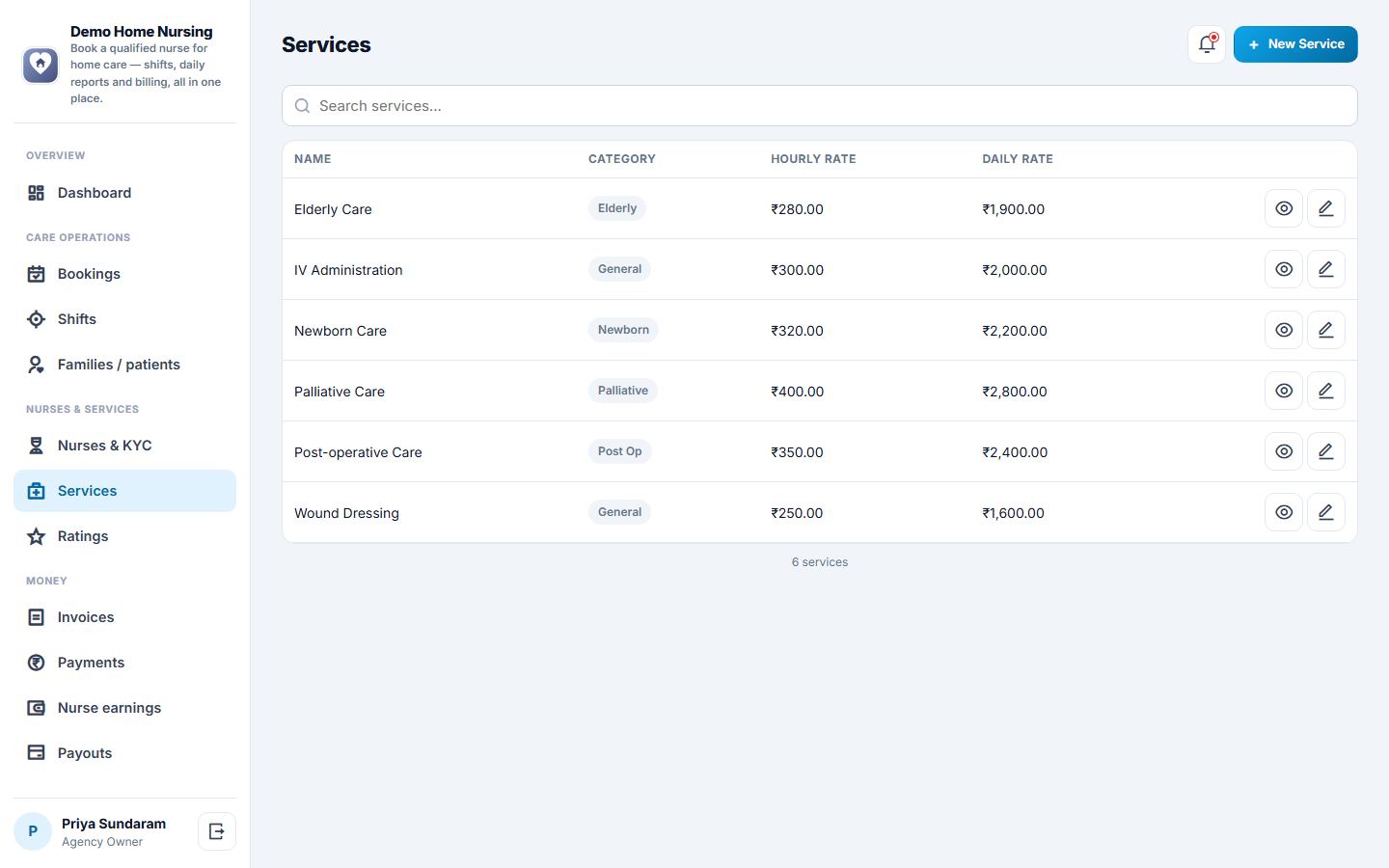 Home Nursing Service Booking screenshot