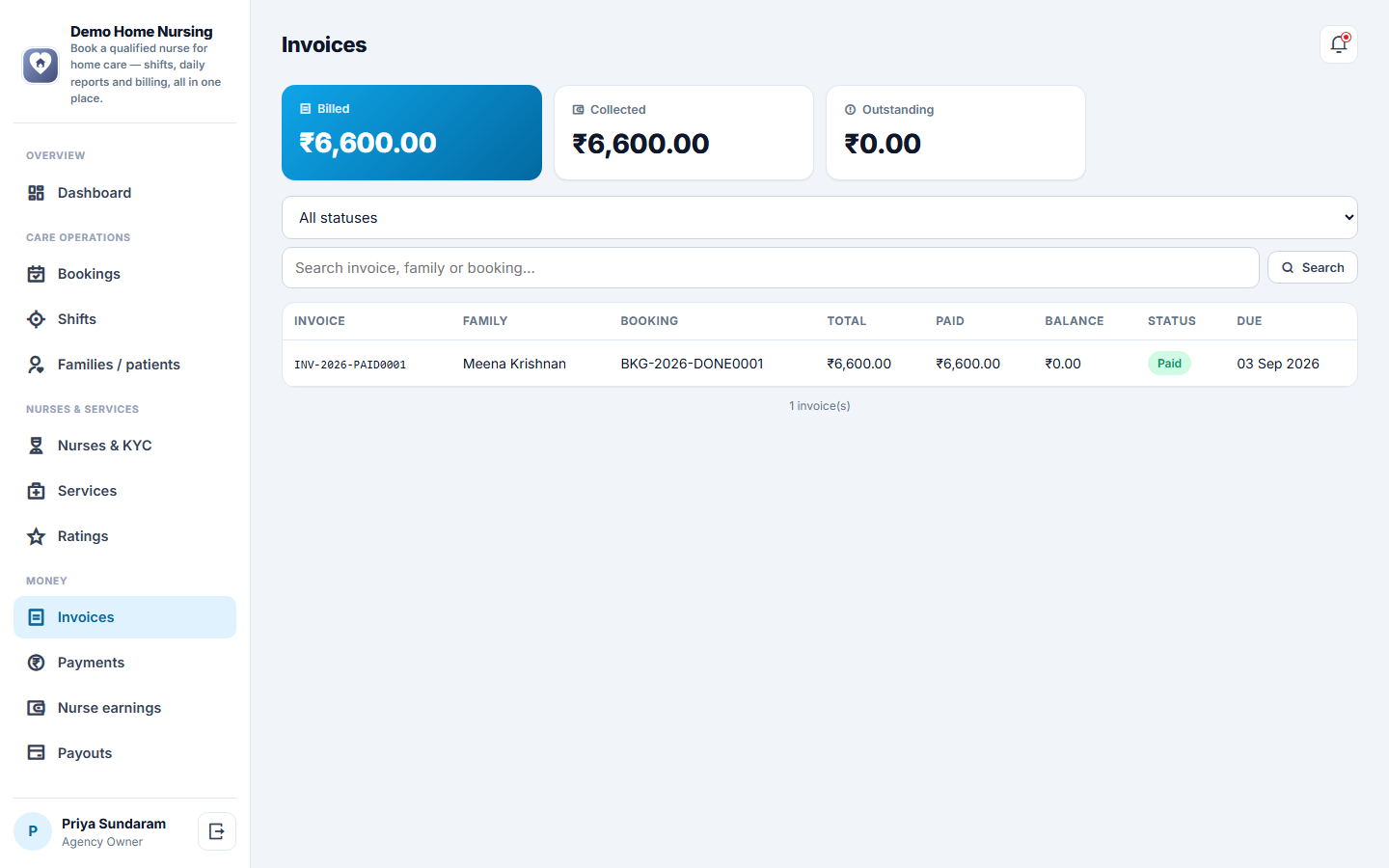 Home Nursing Service Booking screenshot