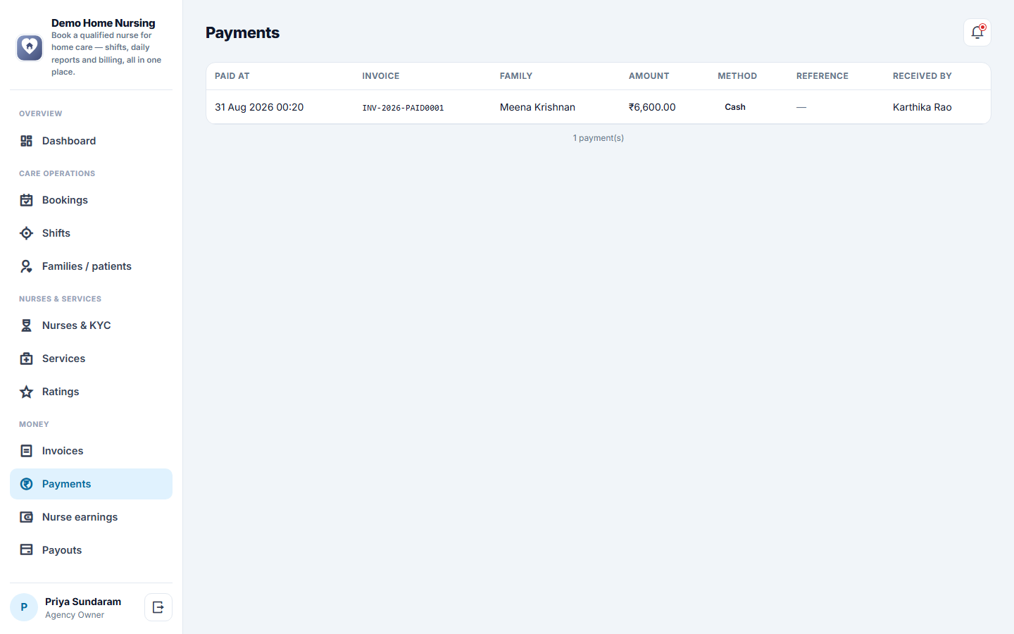 Home Nursing Service Booking screenshot