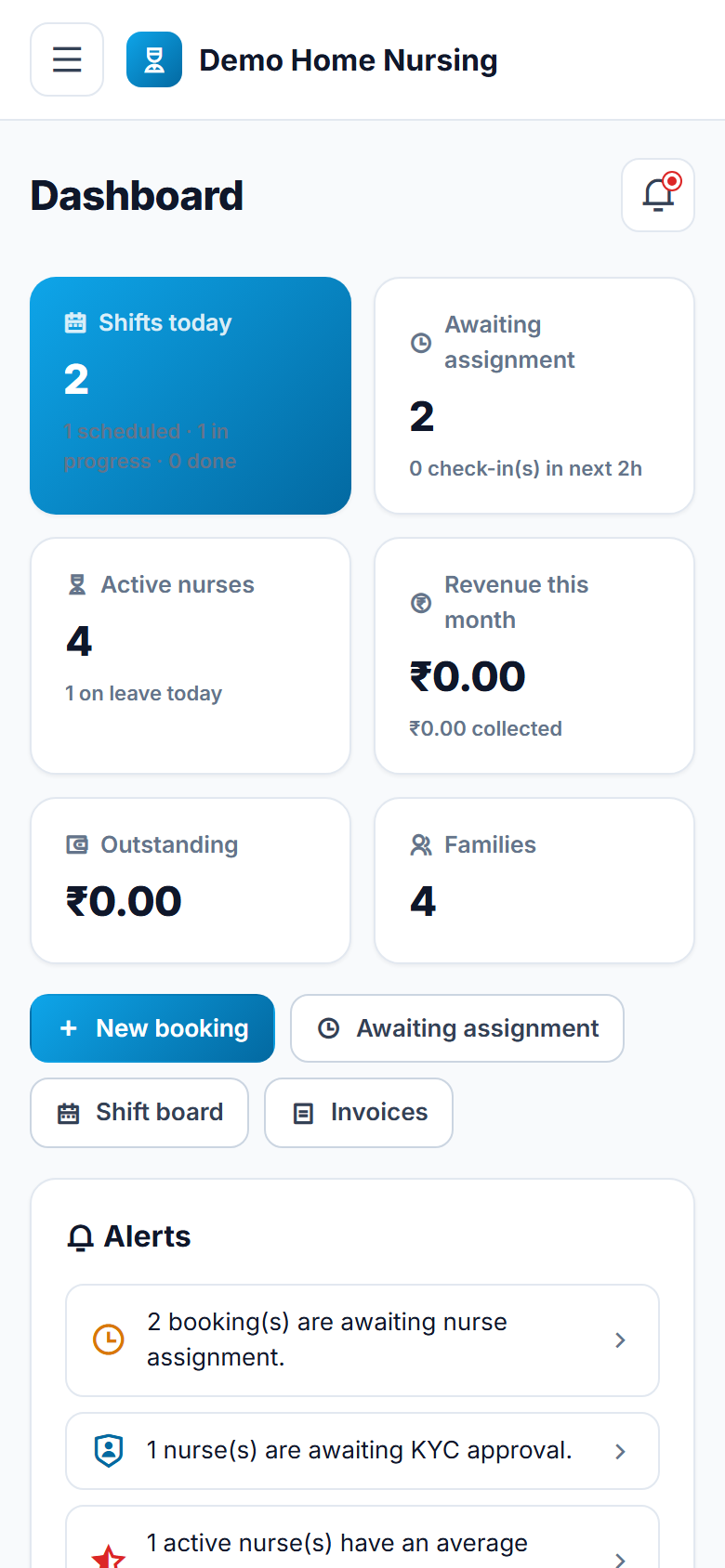 Home Nursing Service Booking screenshot