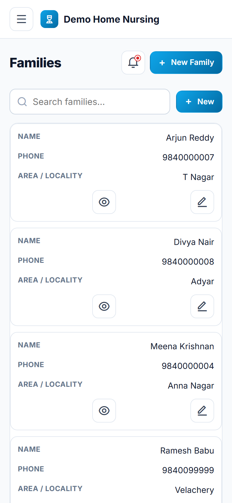 Home Nursing Service Booking screenshot