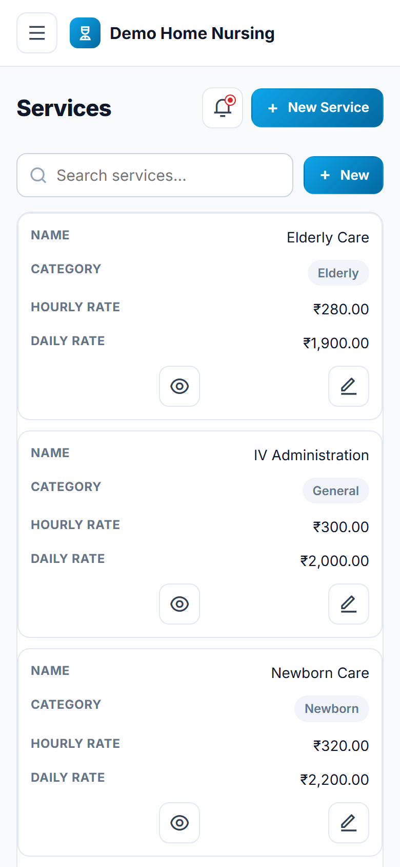 Home Nursing Service Booking screenshot