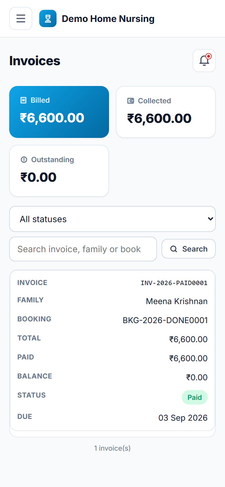 Home Nursing Service Booking screenshot