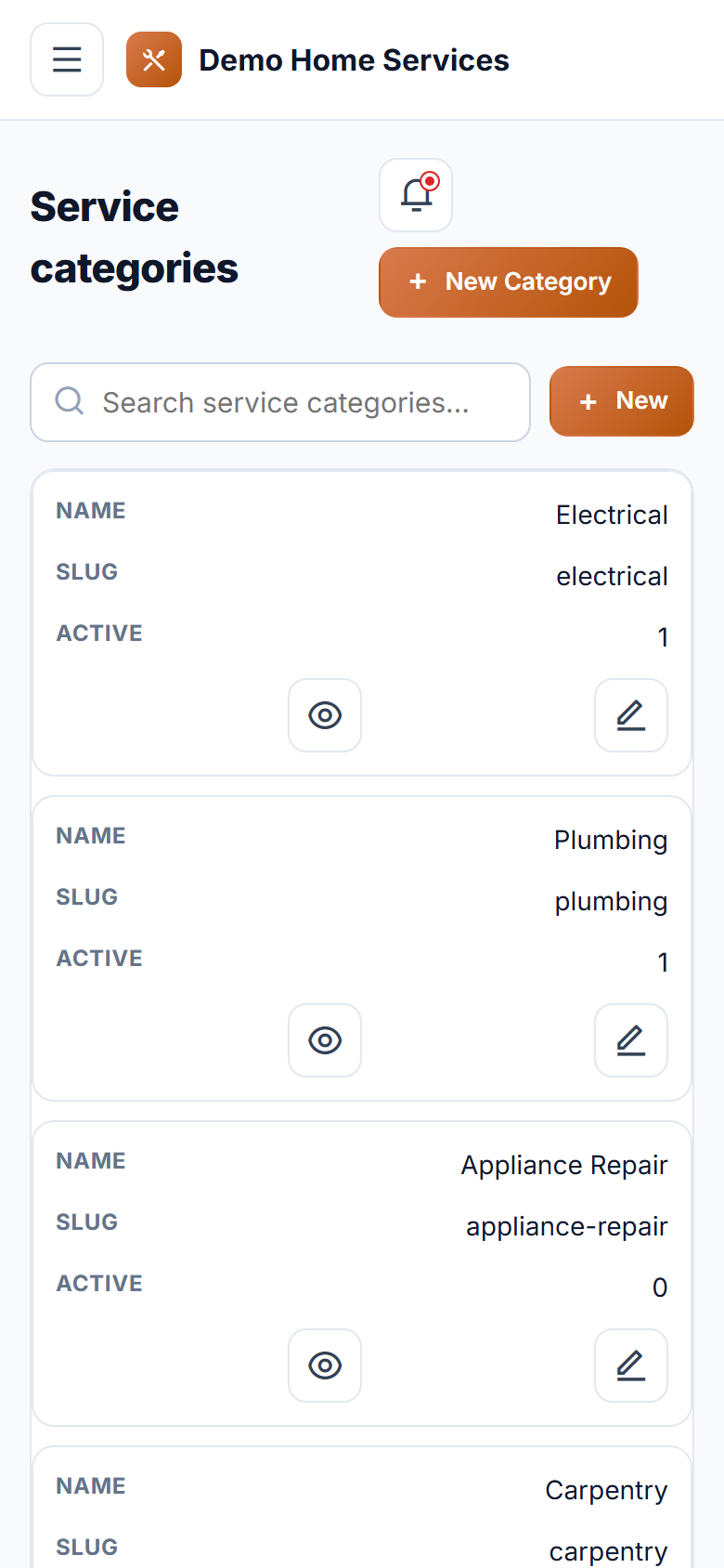 Home Services Booking and On-Demand Technician Dispatch Software screenshot