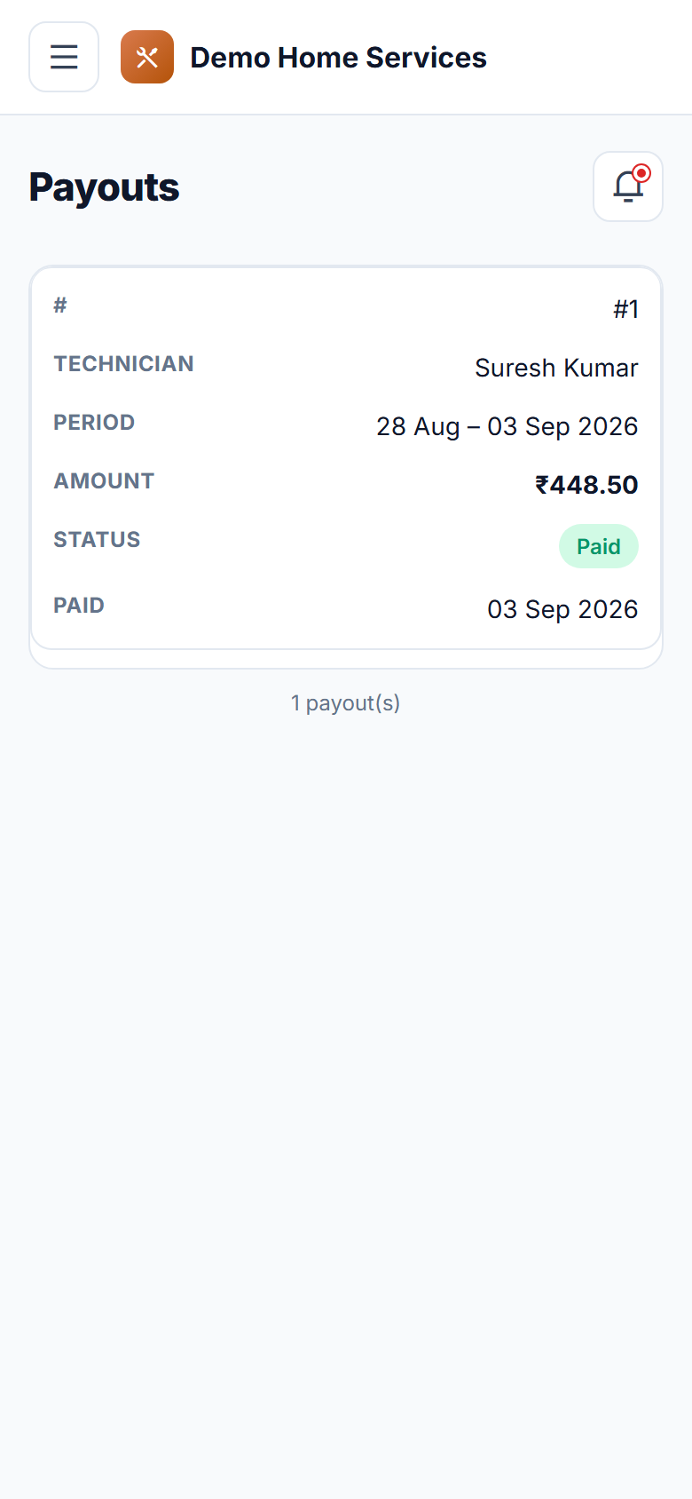 Home Services Booking and On-Demand Technician Dispatch Software screenshot