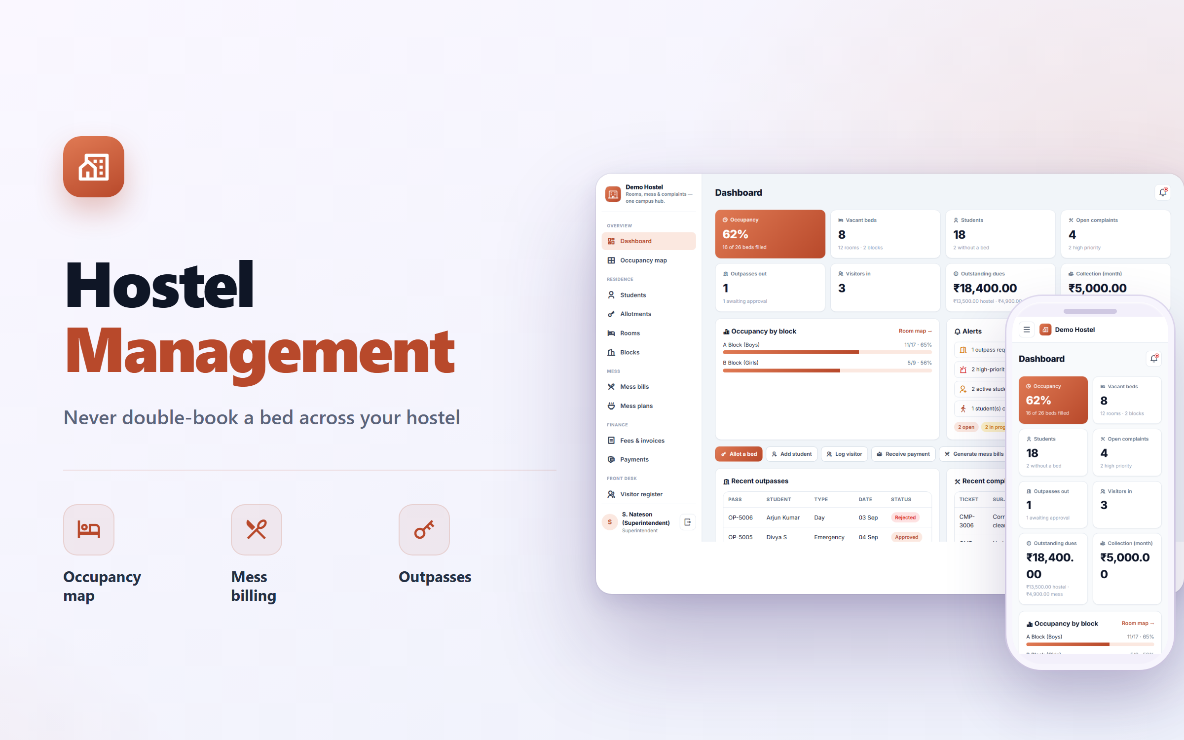 Hostel Management Software