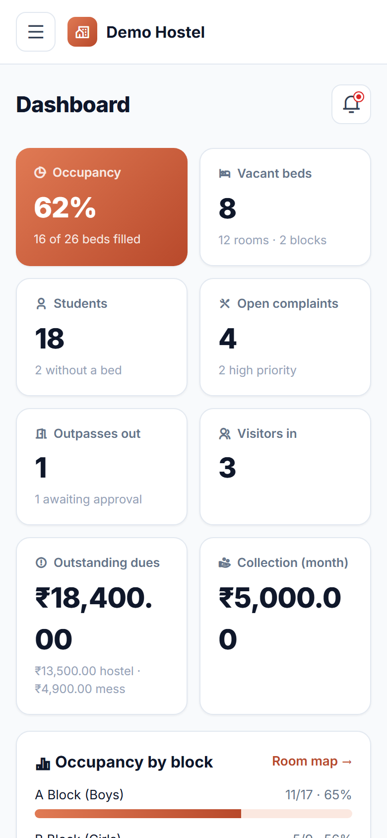 Hostel Management Software screenshot