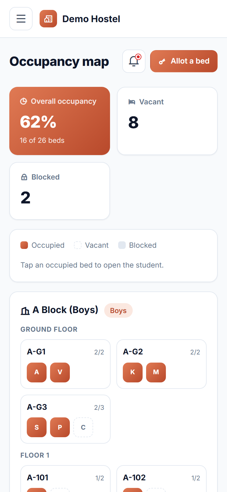 Hostel Management Software screenshot