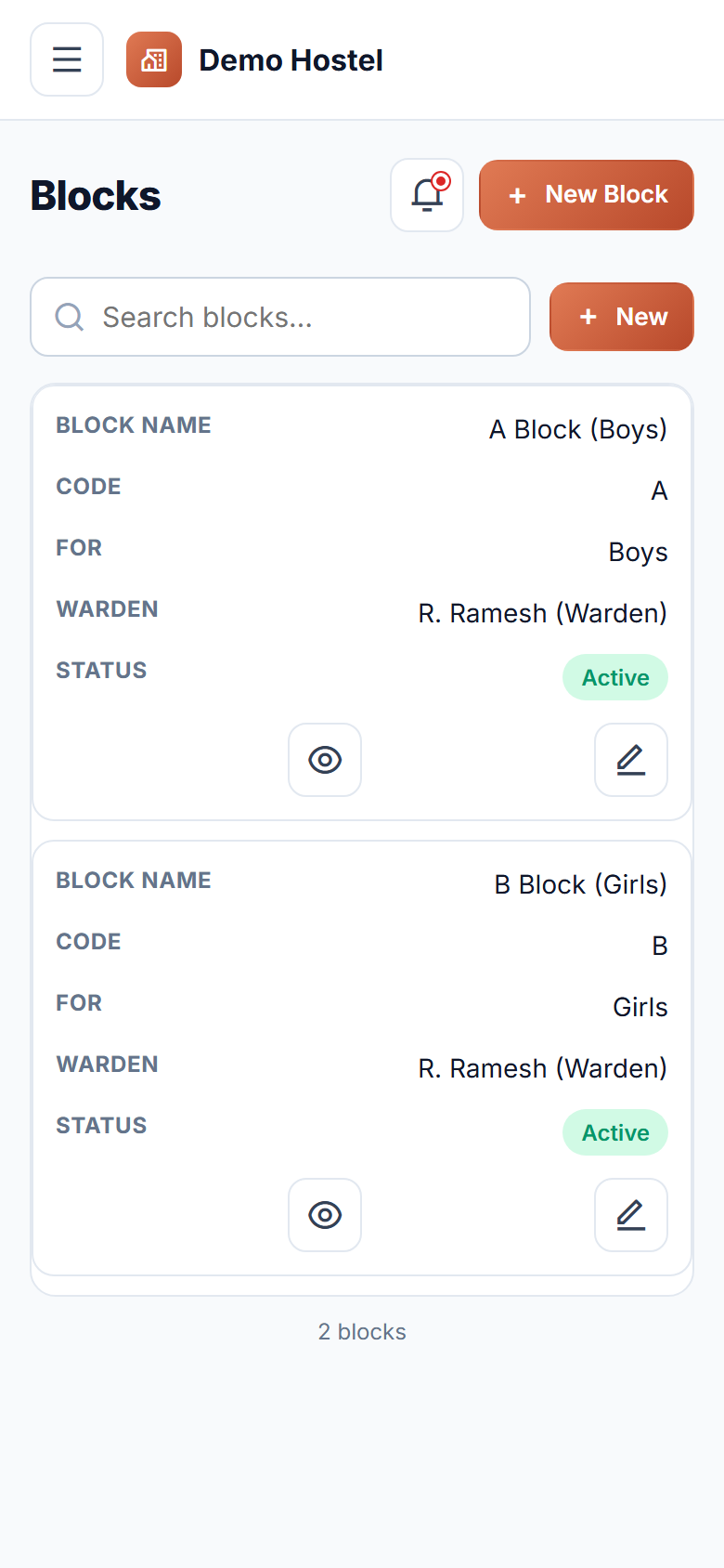 Hostel Management Software screenshot