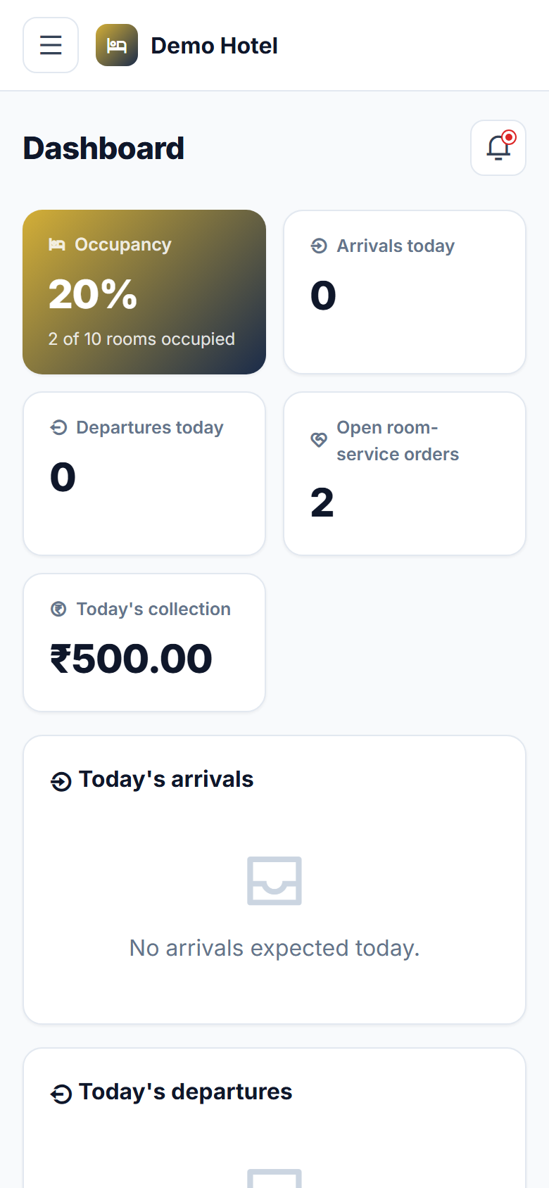Hotel Room Service & Billing Software, Front Desk, Folio & F&B screenshot