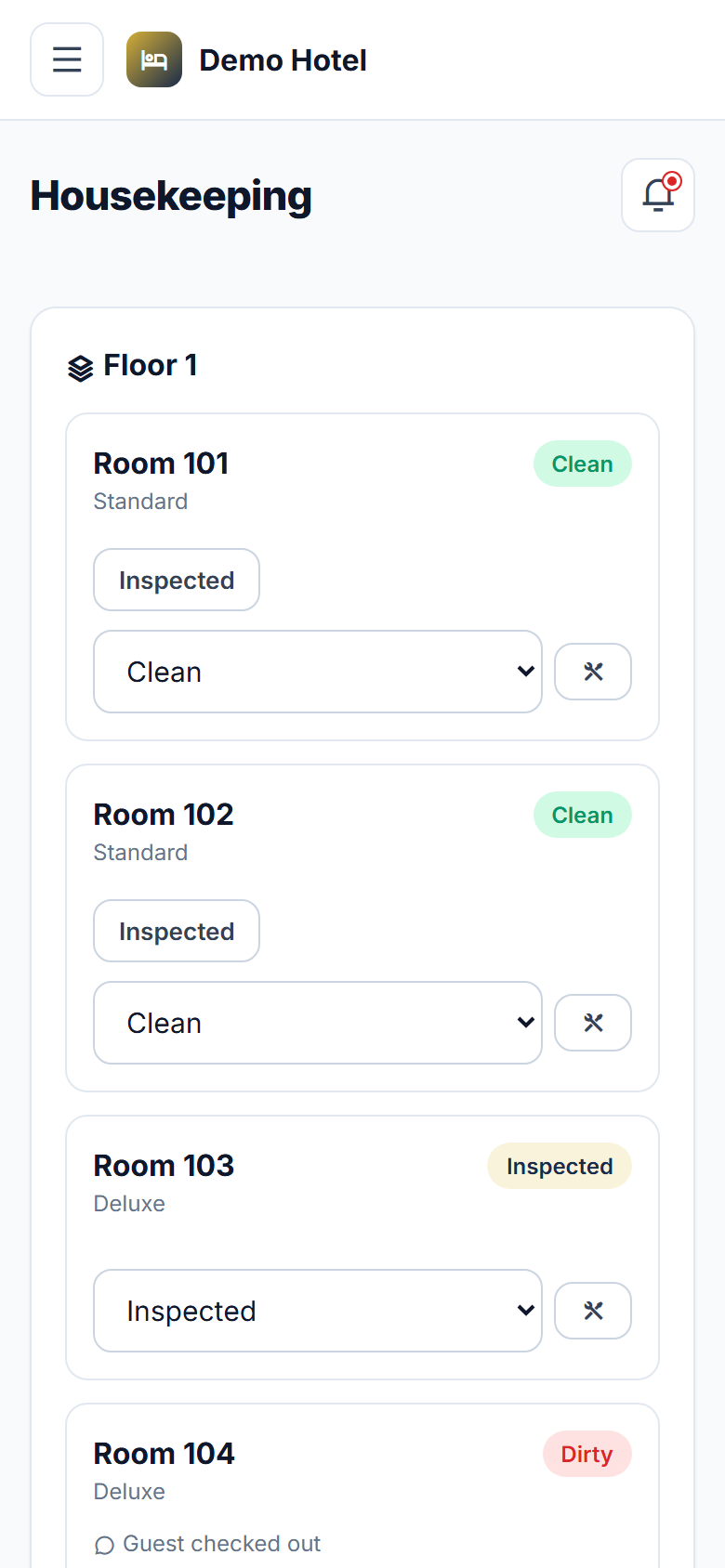 Hotel Room Service & Billing Software, Front Desk, Folio & F&B screenshot